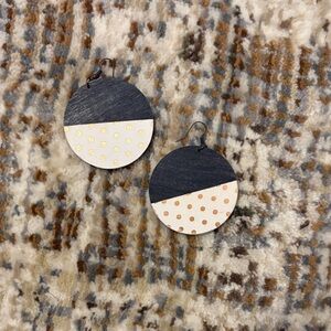 Black and White Polka Dot Earrings